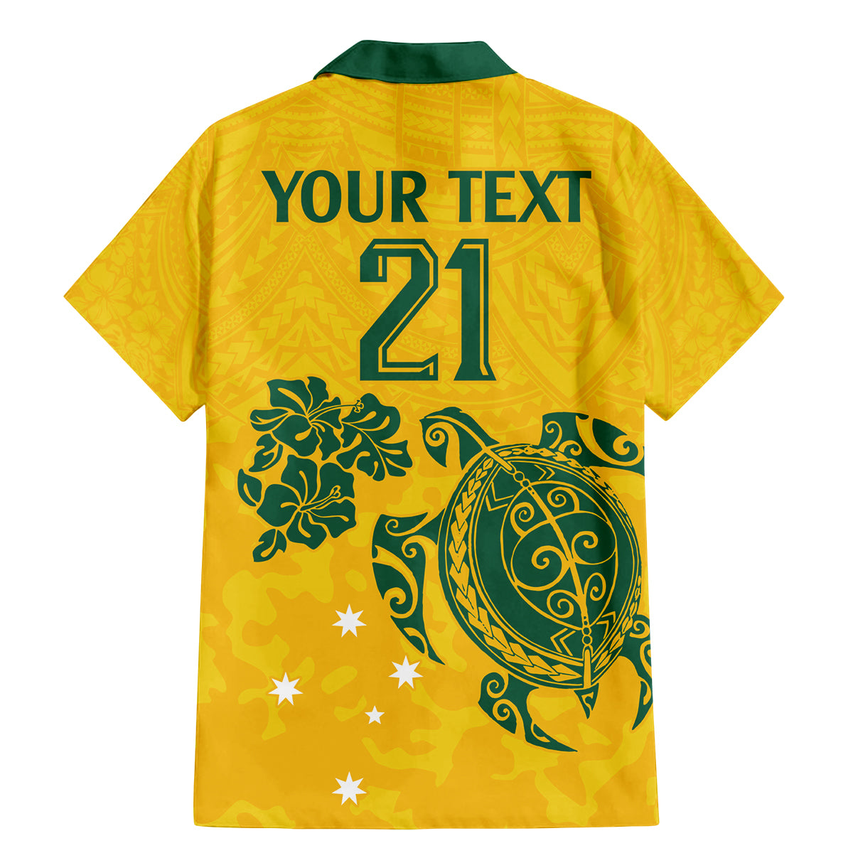 custom-australia-soccer-family-matching-mermaid-dress-and-hawaiian-shirt-socceroos-hibiscus-and-turtle-with-polynesian-pattern