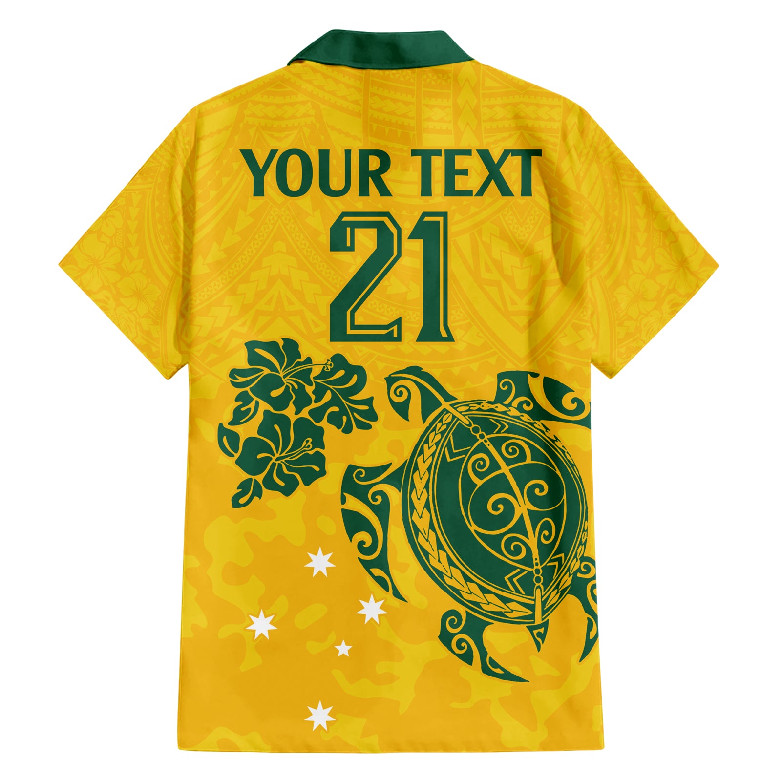 Custom Australia Soccer Hawaiian Shirt Socceroos Hibiscus and Turtle With Polynesian Pattern - Vibe Hoodie Shop
