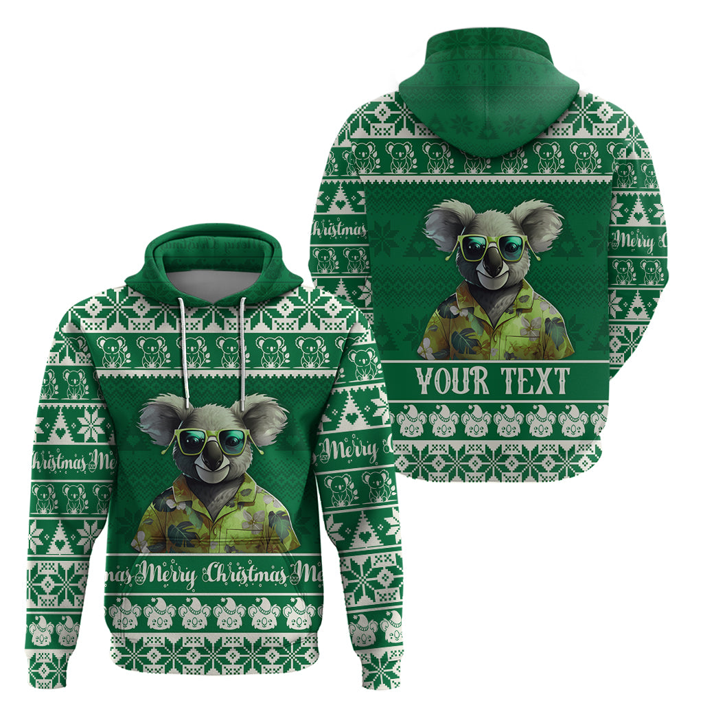 Personalised Australia Koala Christmas Hoodie Santa Koala Stay Cool LT9 - Vibe Hoodie Shop
