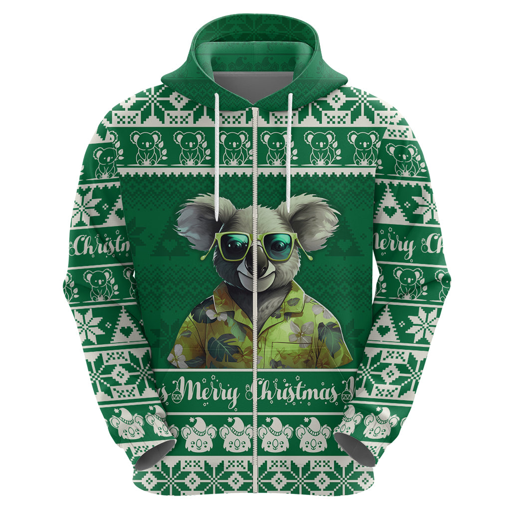 Personalised Australia Koala Christmas Hoodie Santa Koala Stay Cool LT9 - Vibe Hoodie Shop