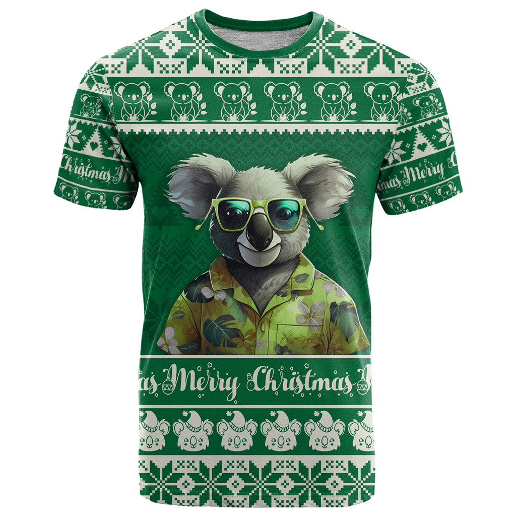 Personalised Australia Koala Christmas T Shirt Santa Koala Stay Cool LT9 - Vibe Hoodie Shop