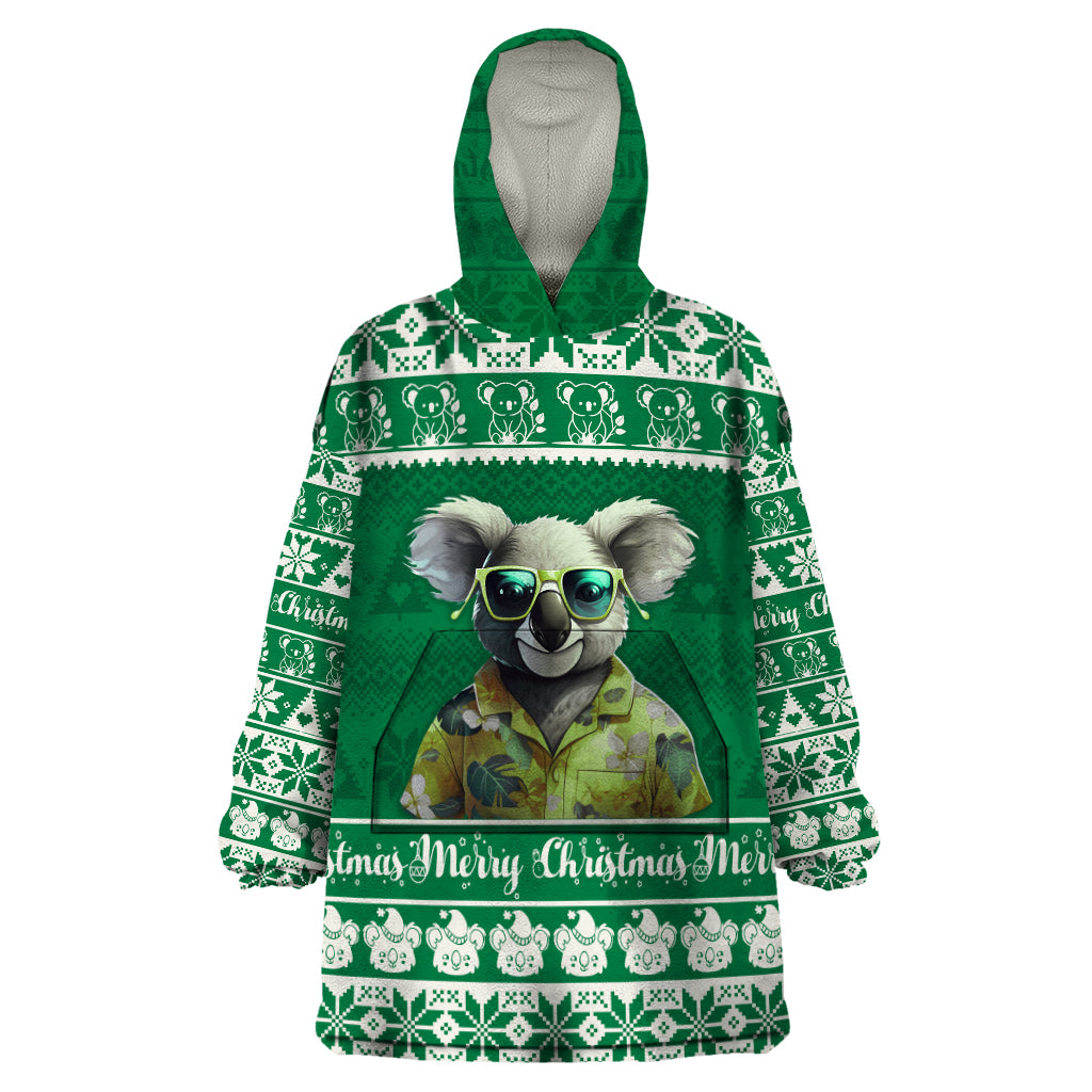 Personalised Australia Koala Christmas Wearable Blanket Hoodie Santa Koala Stay Cool - Vibe Hoodie Shop