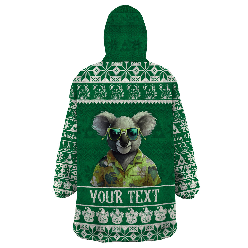 Personalised Australia Koala Christmas Wearable Blanket Hoodie Santa Koala Stay Cool - Vibe Hoodie Shop