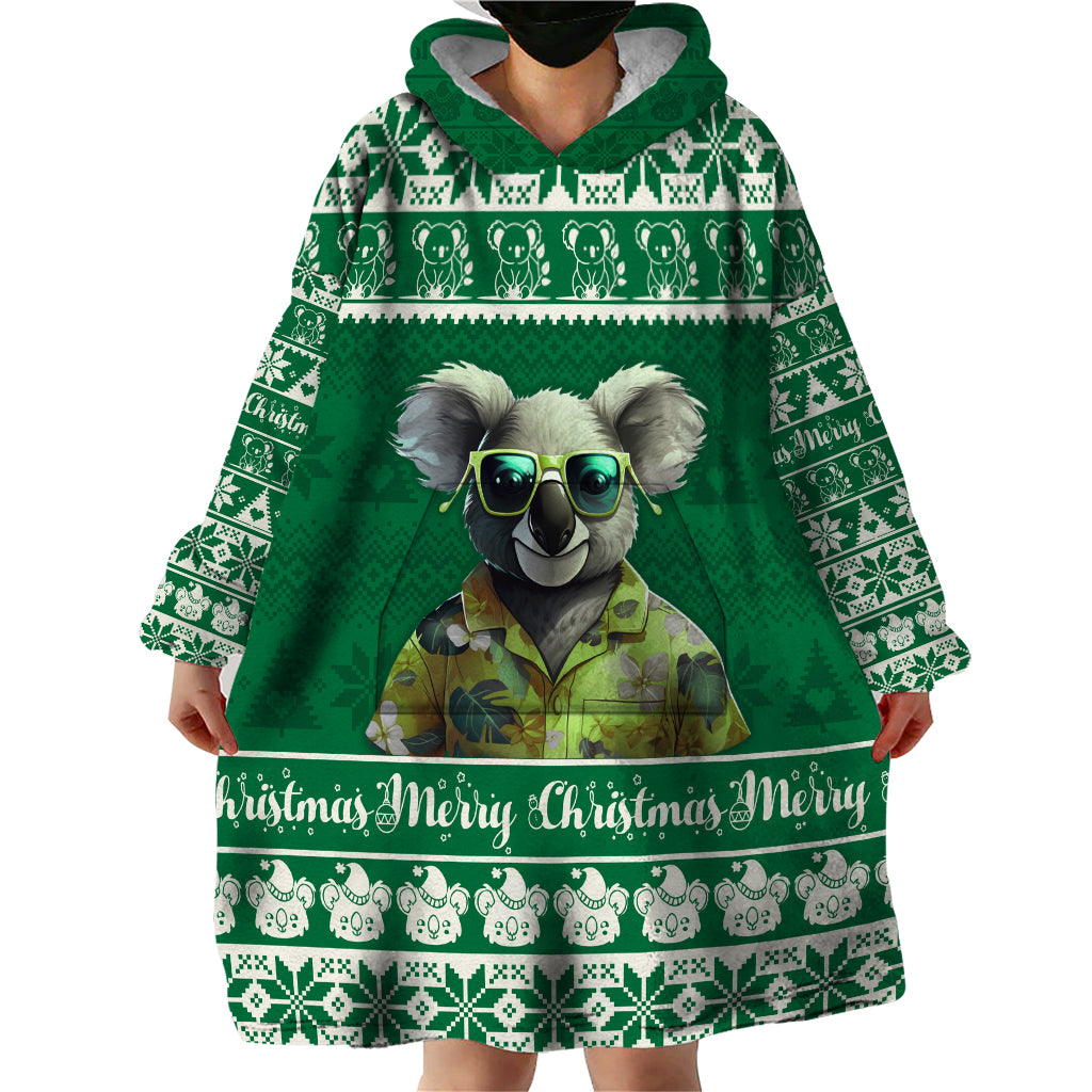 Personalised Australia Koala Christmas Wearable Blanket Hoodie Santa Koala Stay Cool - Vibe Hoodie Shop