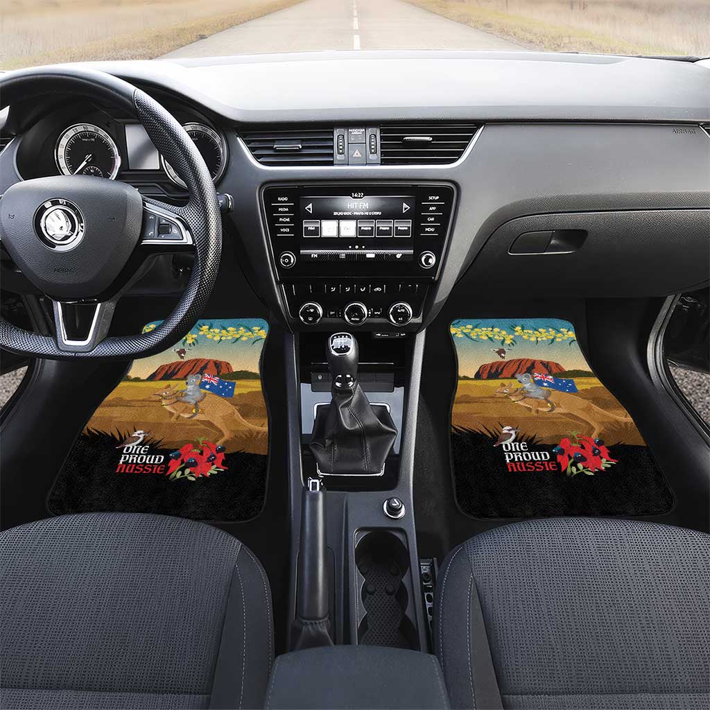 26 January One Proud Aussie Car Mats Kangaroo and Koala Happy Australia Day