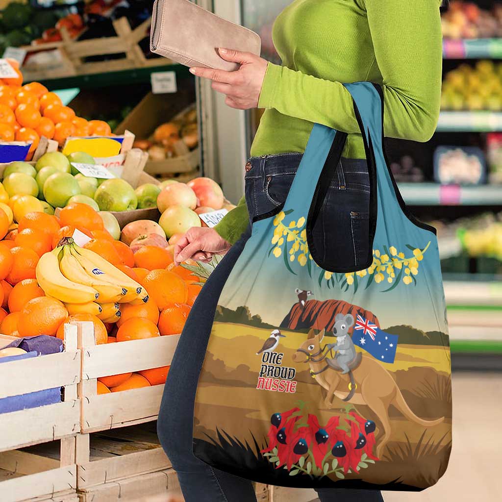 26 January One Proud Aussie Grocery Bag Kangaroo and Koala Happy Australia Day