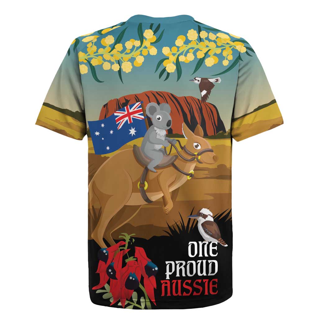 26 January One Proud Aussie Rugby Jersey Kangaroo and Koala Happy Australia Day