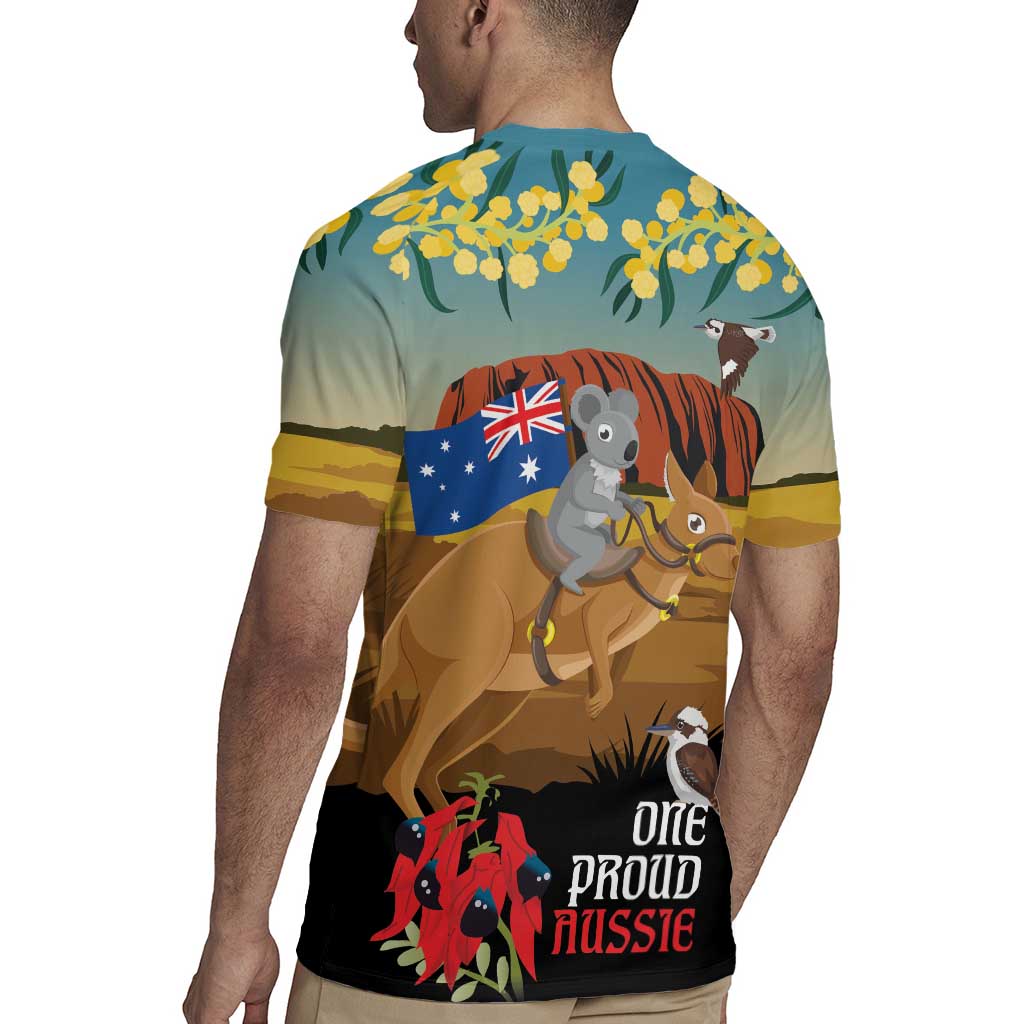 26 January One Proud Aussie Rugby Jersey Kangaroo and Koala Happy Australia Day