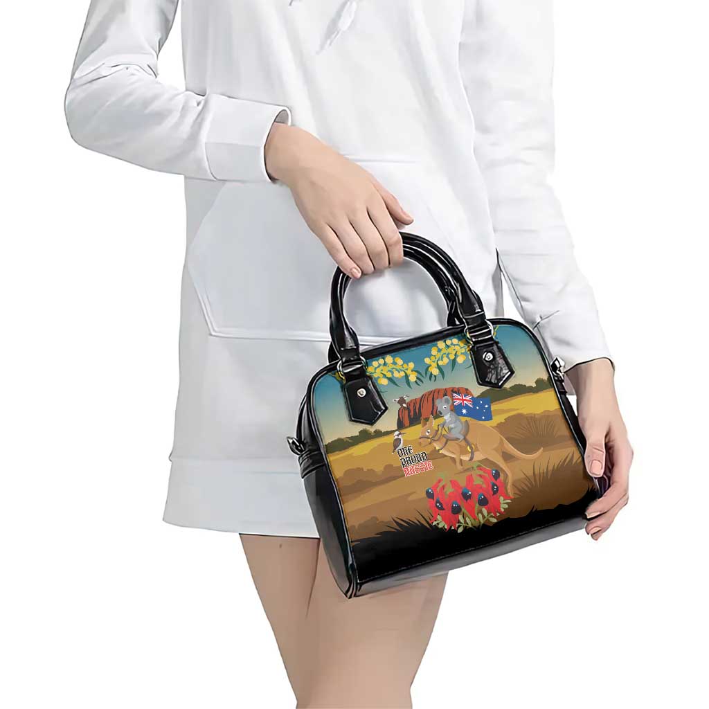 26 January One Proud Aussie Shoulder Handbag Kangaroo and Koala Happy Australia Day - Vibe Hoodie Shop