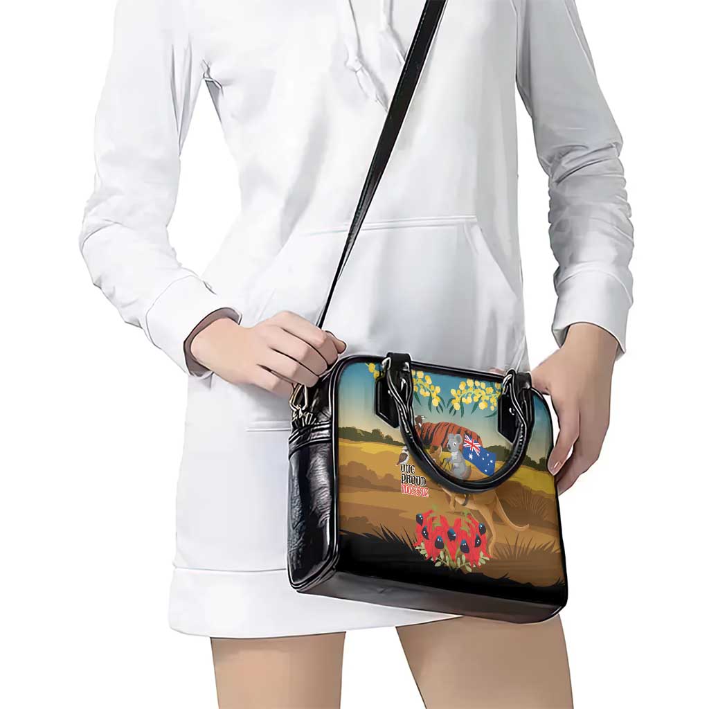 26 January One Proud Aussie Shoulder Handbag Kangaroo and Koala Happy Australia Day - Vibe Hoodie Shop