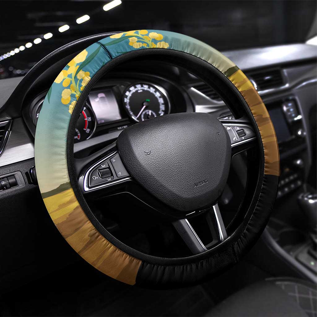 26 January One Proud Aussie Steering Wheel Cover Kangaroo and Koala Happy Australia Day