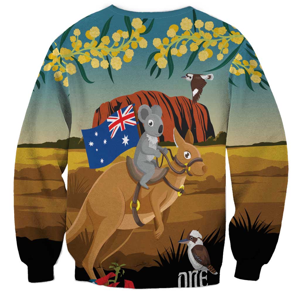 26 January One Proud Aussie Sweatshirt Kangaroo and Koala Happy Australia Day - Vibe Hoodie Shop