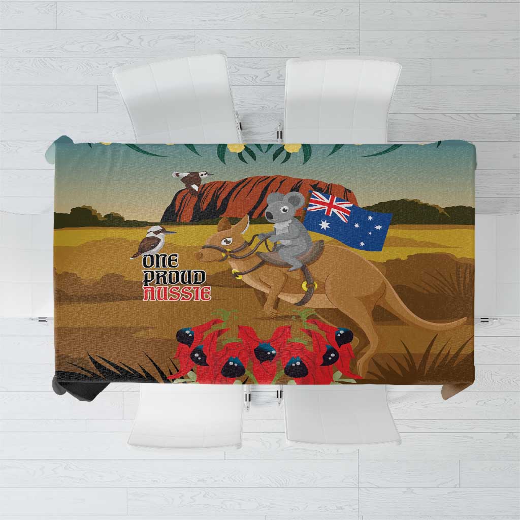 26 January One Proud Aussie Tablecloth Kangaroo and Koala Happy Australia Day