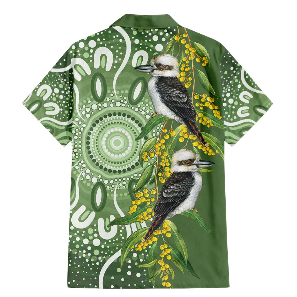 Aussie Kokaburra Golden Wattle Family Matching Mermaid Dress and Hawaiian Shirt Aboriginal with National Color