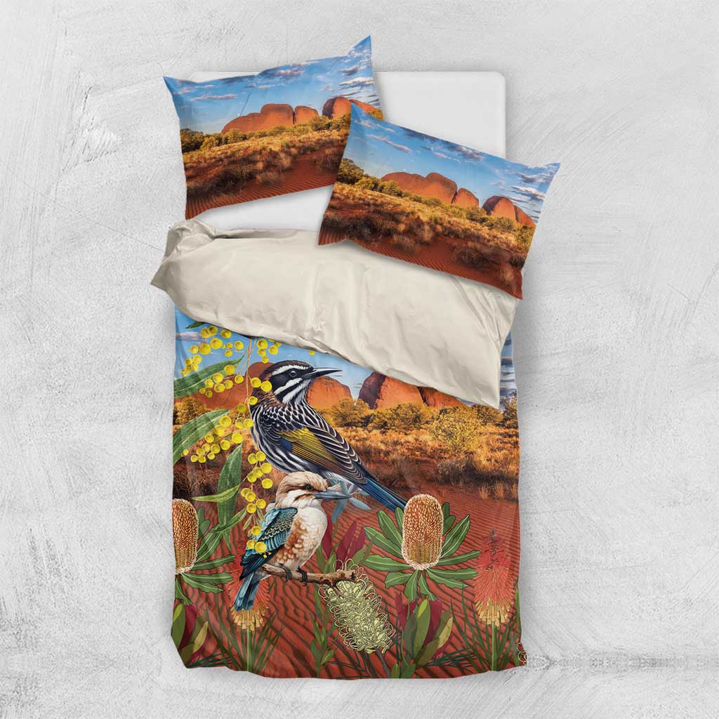 Australia Native Bird Uluru Ayers Rock Bedding Set - Vibe Hoodie Shop