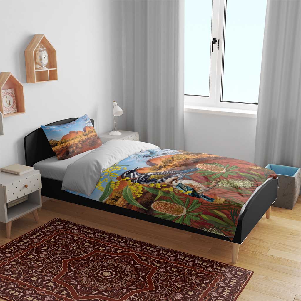 Australia Native Bird Uluru Ayers Rock Bedding Set - Vibe Hoodie Shop