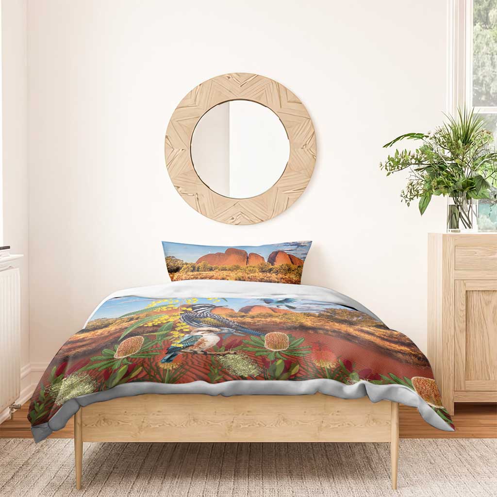 Australia Native Bird Uluru Ayers Rock Bedding Set - Vibe Hoodie Shop