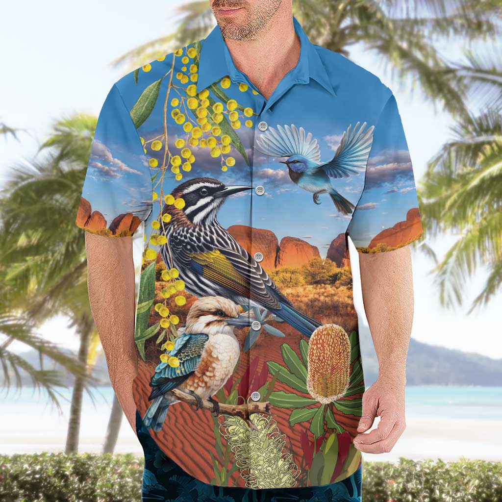 Australia Native Bird Uluru Ayers Rock Hawaiian Shirt - Vibe Hoodie Shop