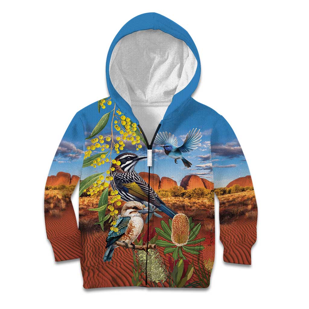 Australia Native Bird Uluru Ayers Rock Kid Hoodie - Vibe Hoodie Shop