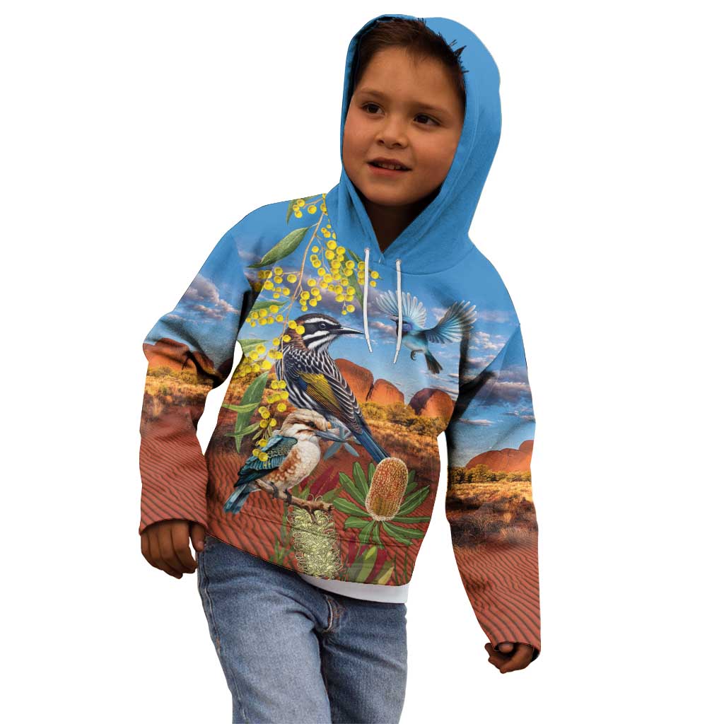 Australia Native Bird Uluru Ayers Rock Kid Hoodie - Vibe Hoodie Shop