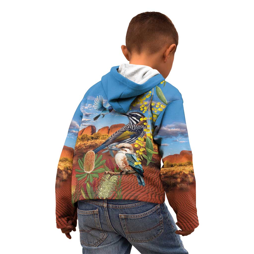 Australia Native Bird Uluru Ayers Rock Kid Hoodie - Vibe Hoodie Shop