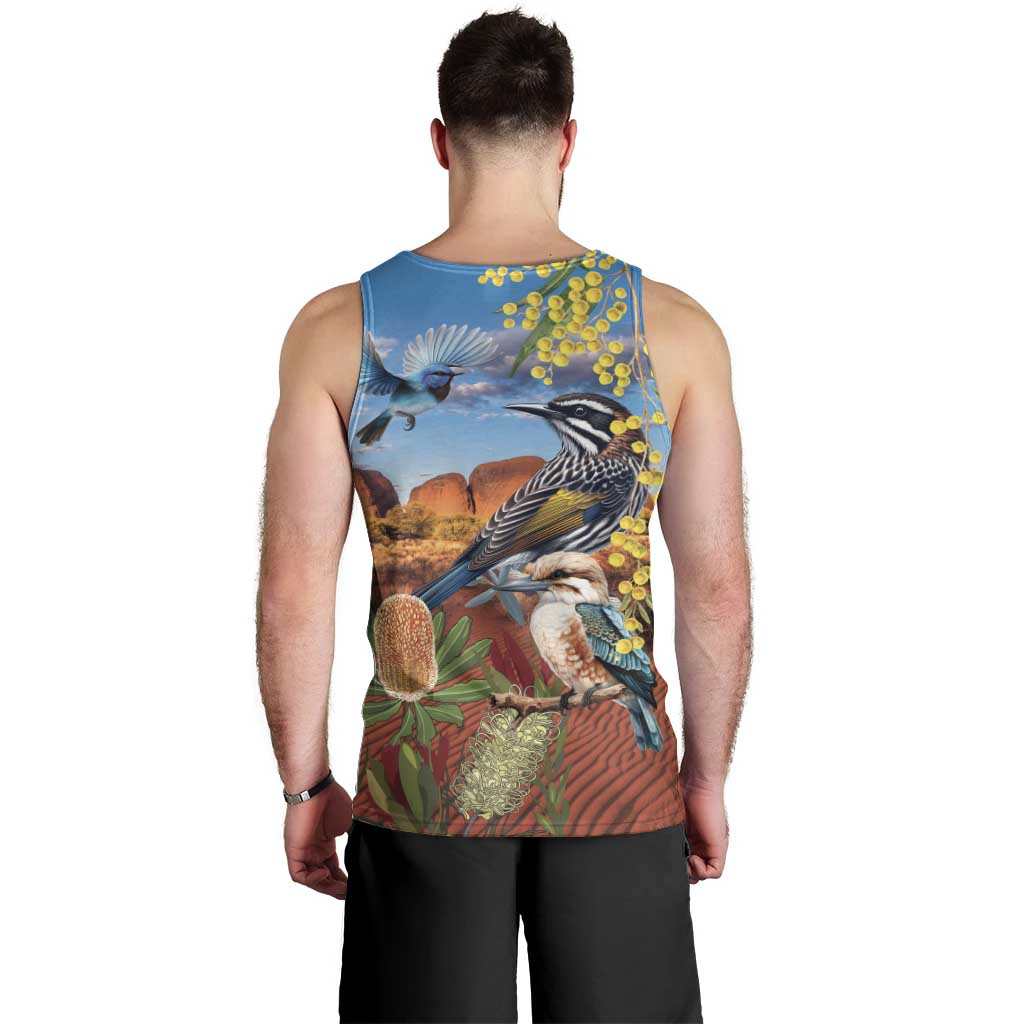Australia Native Bird Uluru Ayers Rock Men Tank Top - Vibe Hoodie Shop