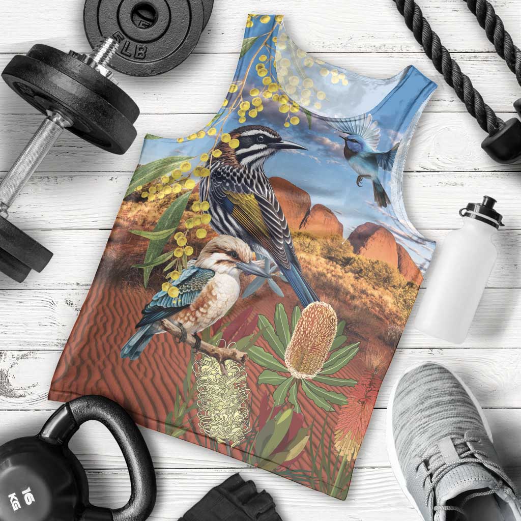 Australia Native Bird Uluru Ayers Rock Men Tank Top - Vibe Hoodie Shop