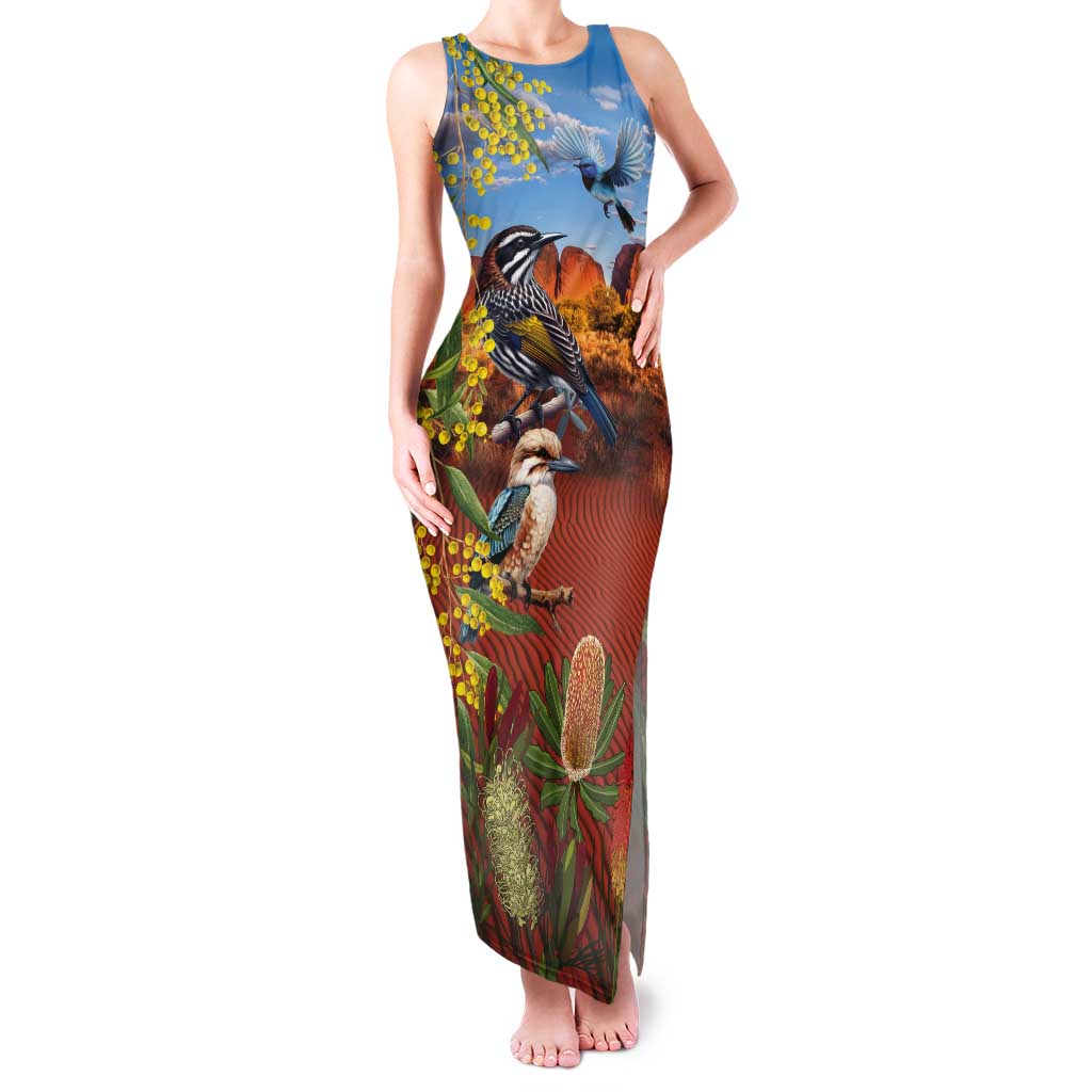 Australia Native Bird Uluru Ayers Rock Tank Maxi Dress