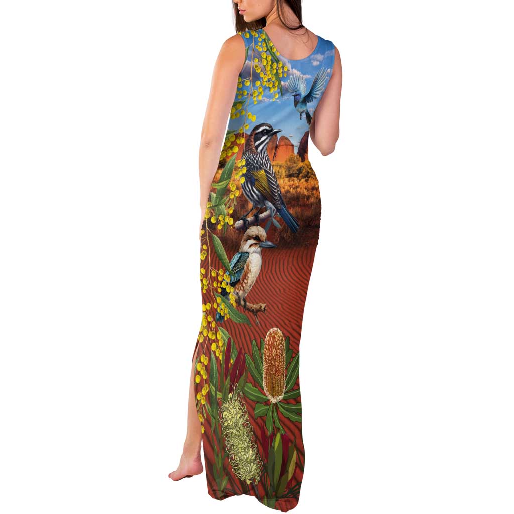 Australia Native Bird Uluru Ayers Rock Tank Maxi Dress