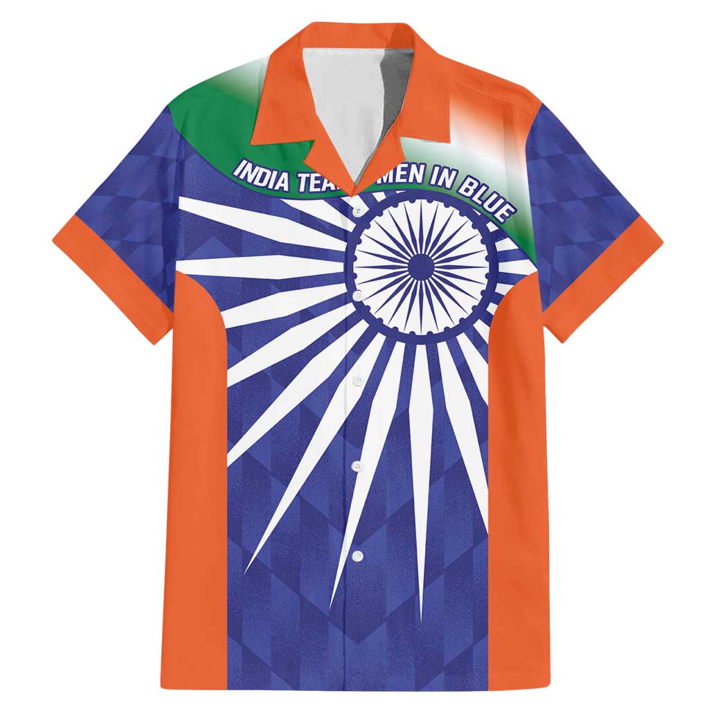 India Cricket Custom Family Matching Mermaid Dress and Hawaiian Shirt Ashoka Chakra with Flag Style