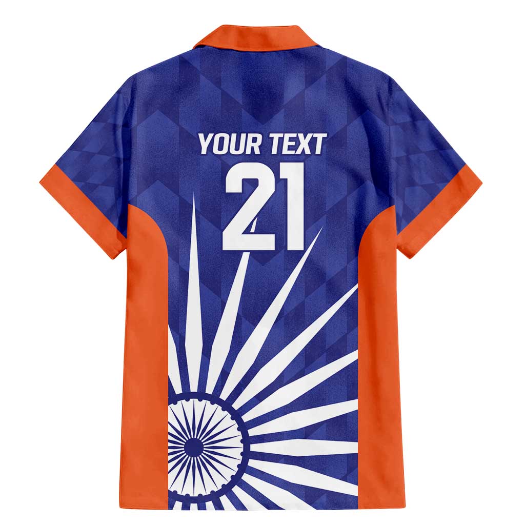 India Cricket Custom Family Matching Mermaid Dress and Hawaiian Shirt Ashoka Chakra with Flag Style