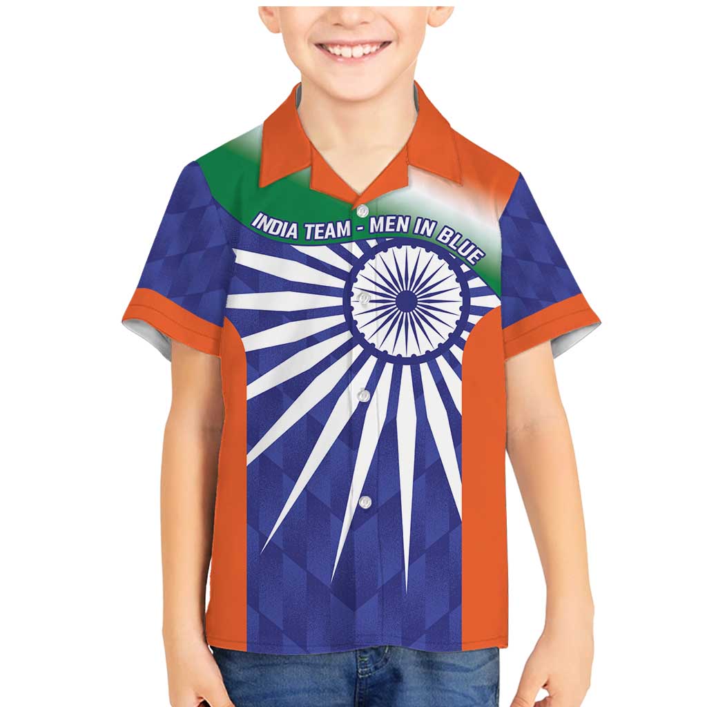 India Cricket Custom Family Matching Mermaid Dress and Hawaiian Shirt Ashoka Chakra with Flag Style