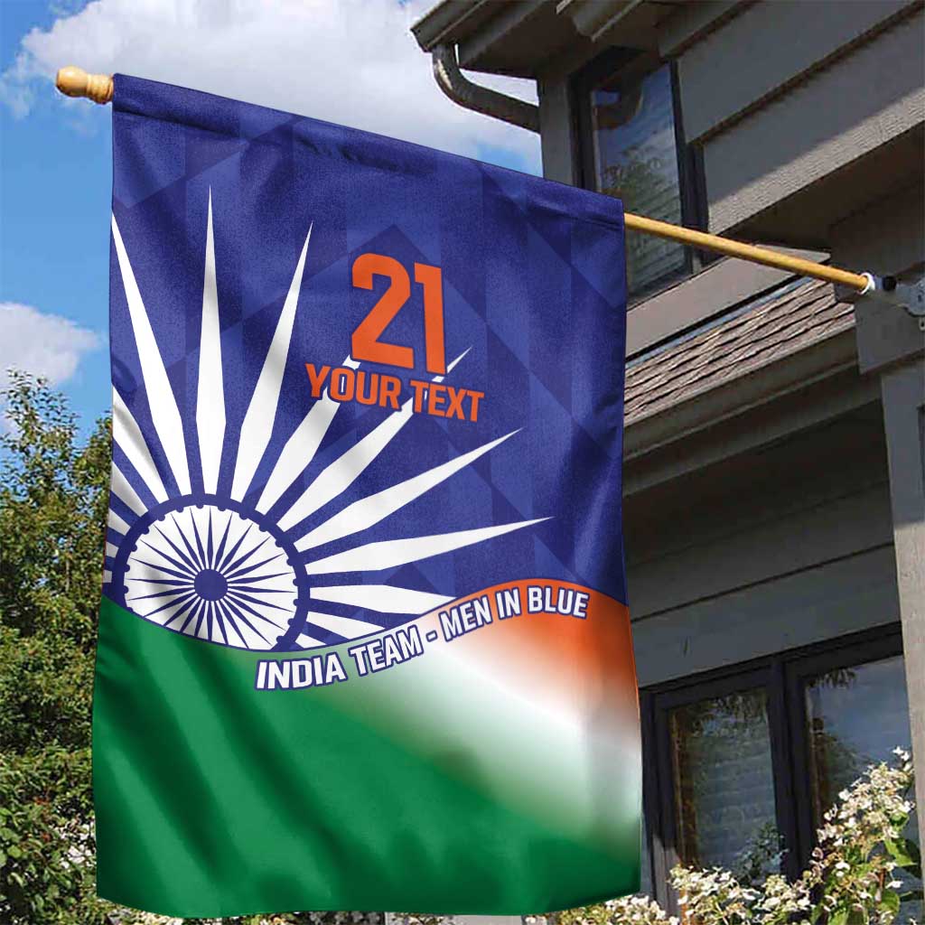 India Cricket Custom Garden Flag Ashoka Chakra with Flag Style - Vibe Hoodie Shop