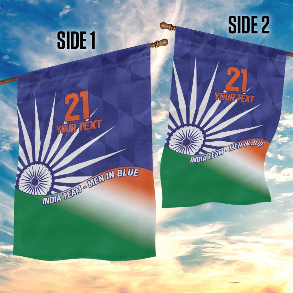 India Cricket Custom Garden Flag Ashoka Chakra with Flag Style - Vibe Hoodie Shop