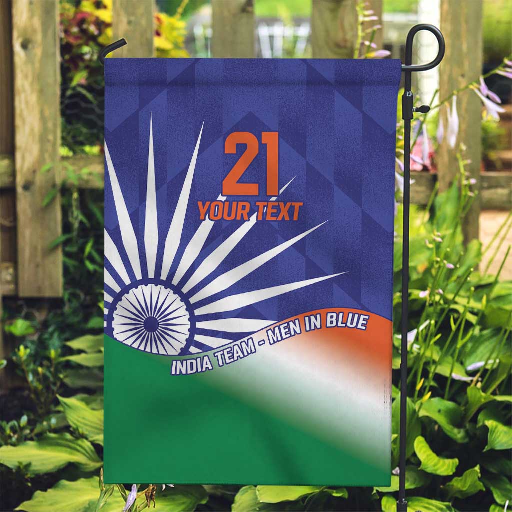 India Cricket Custom Garden Flag Ashoka Chakra with Flag Style - Vibe Hoodie Shop