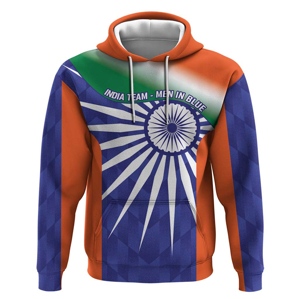 India Cricket Custom Hoodie Ashoka Chakra with Flag Style LT9 - Vibe Hoodie Shop