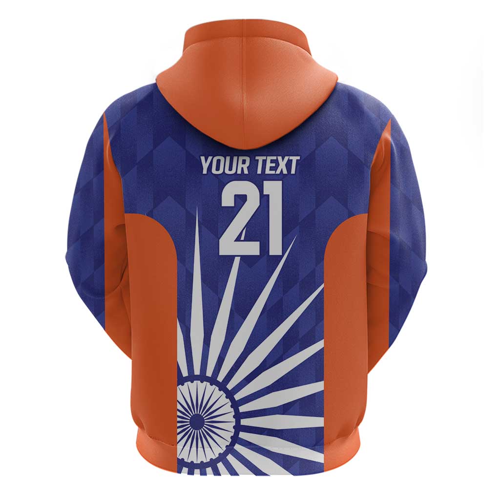 India Cricket Custom Hoodie Ashoka Chakra with Flag Style LT9 - Vibe Hoodie Shop