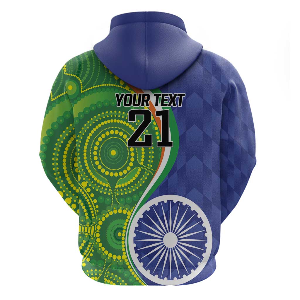 India Vs Australian Cricket Custom Hoodie Ashoka Chakra and Aboriginal Together LT9 - Vibe Hoodie Shop