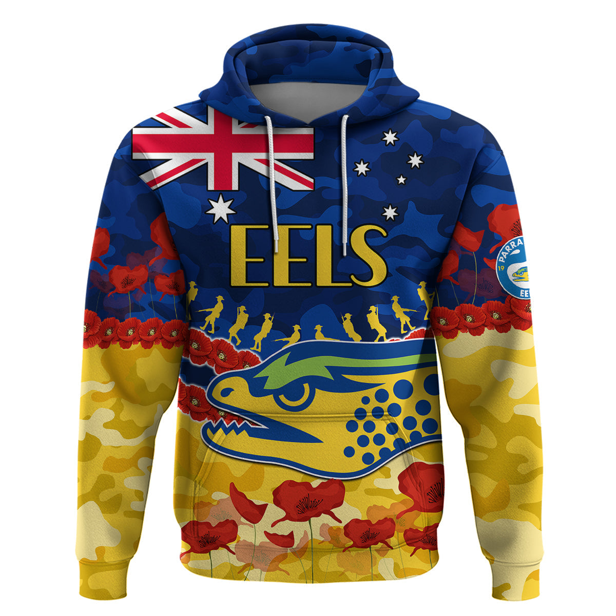 Eels Rugby ANZAC Hoodie Lest We Forget LT9 - Vibe Hoodie Shop