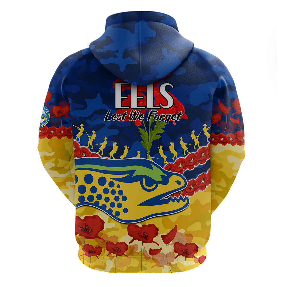 Eels Rugby ANZAC Hoodie Lest We Forget LT9 - Vibe Hoodie Shop