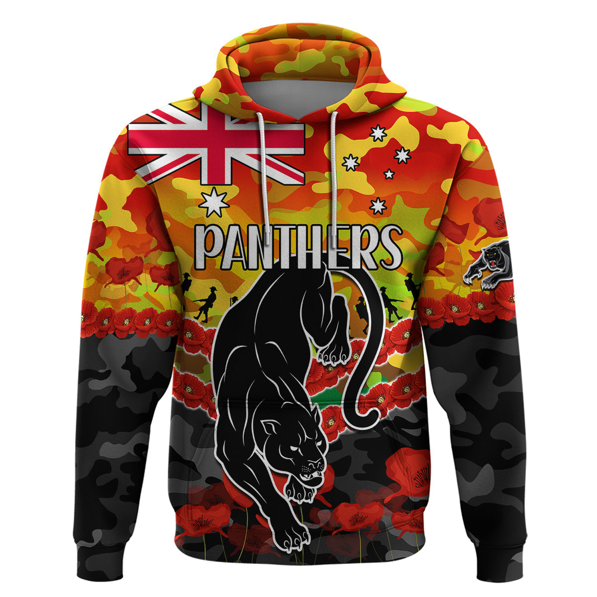 Panthers Rugby ANZAC Hoodie Lest We Forget LT9 - Vibe Hoodie Shop