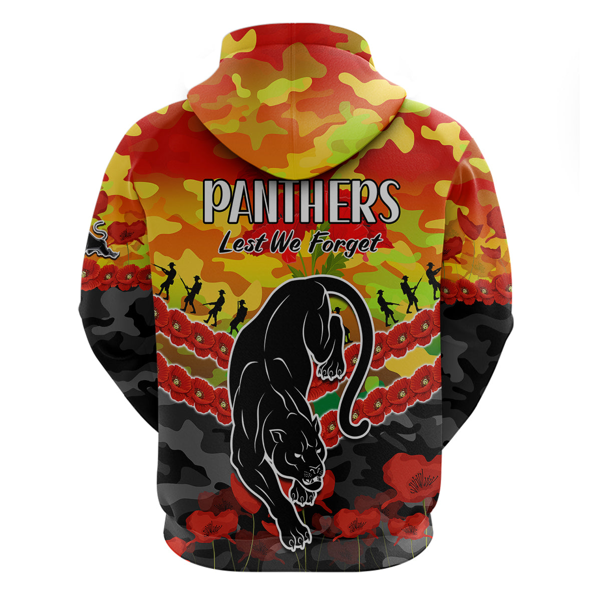 Panthers Rugby ANZAC Hoodie Lest We Forget LT9 - Vibe Hoodie Shop
