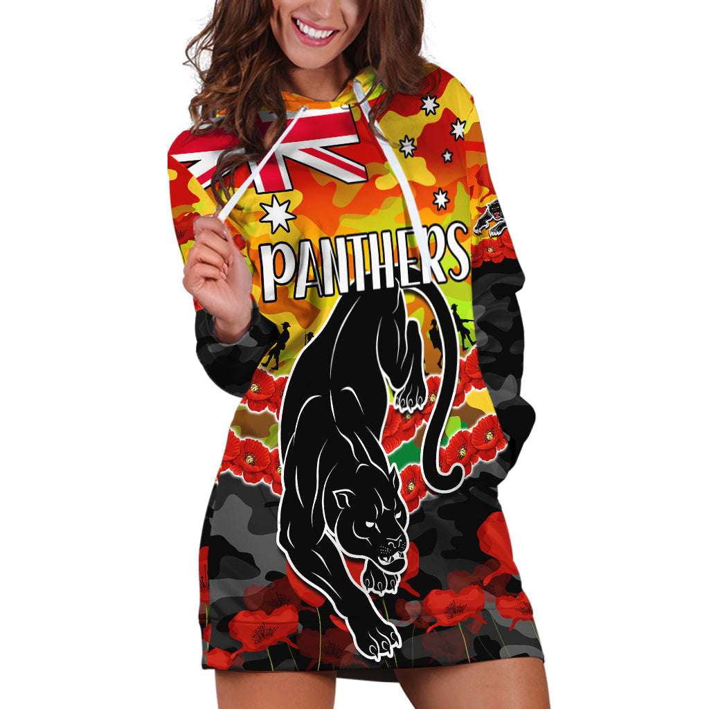 Panthers Rugby ANZAC Hoodie Dress Lest We Forget - Vibe Hoodie Shop
