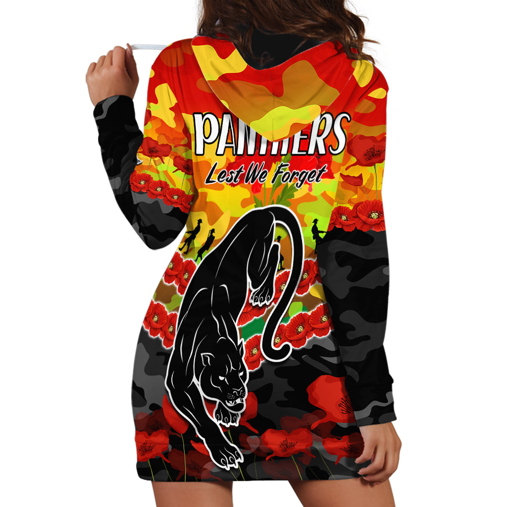 Panthers Rugby ANZAC Hoodie Dress Lest We Forget - Vibe Hoodie Shop
