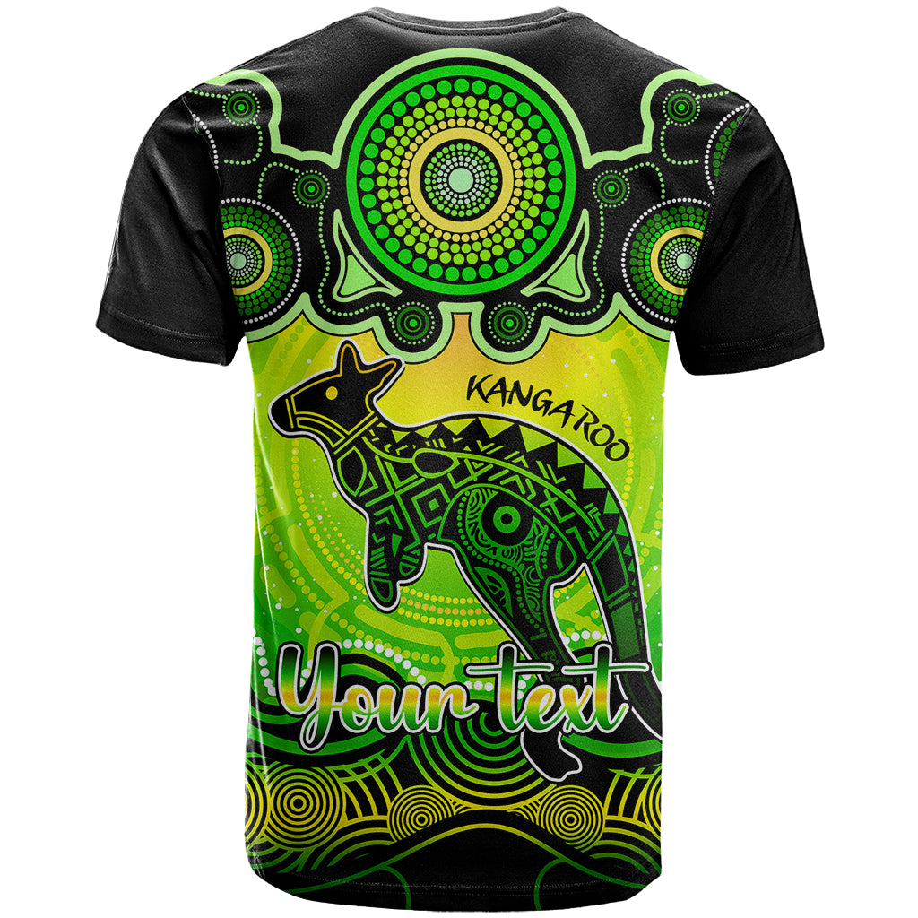 Personalised Australia Aries Kangaroo Zodiac T Shirt Auz Astrology Aboriginal - Green LT9 - Vibe Hoodie Shop