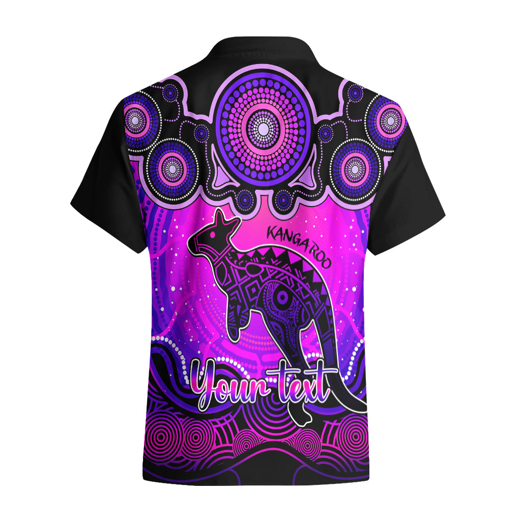 Personalised Australia Aries Kangaroo Zodiac Hawaiian Shirt Auz Astrology Aboriginal - Magenta - Vibe Hoodie Shop