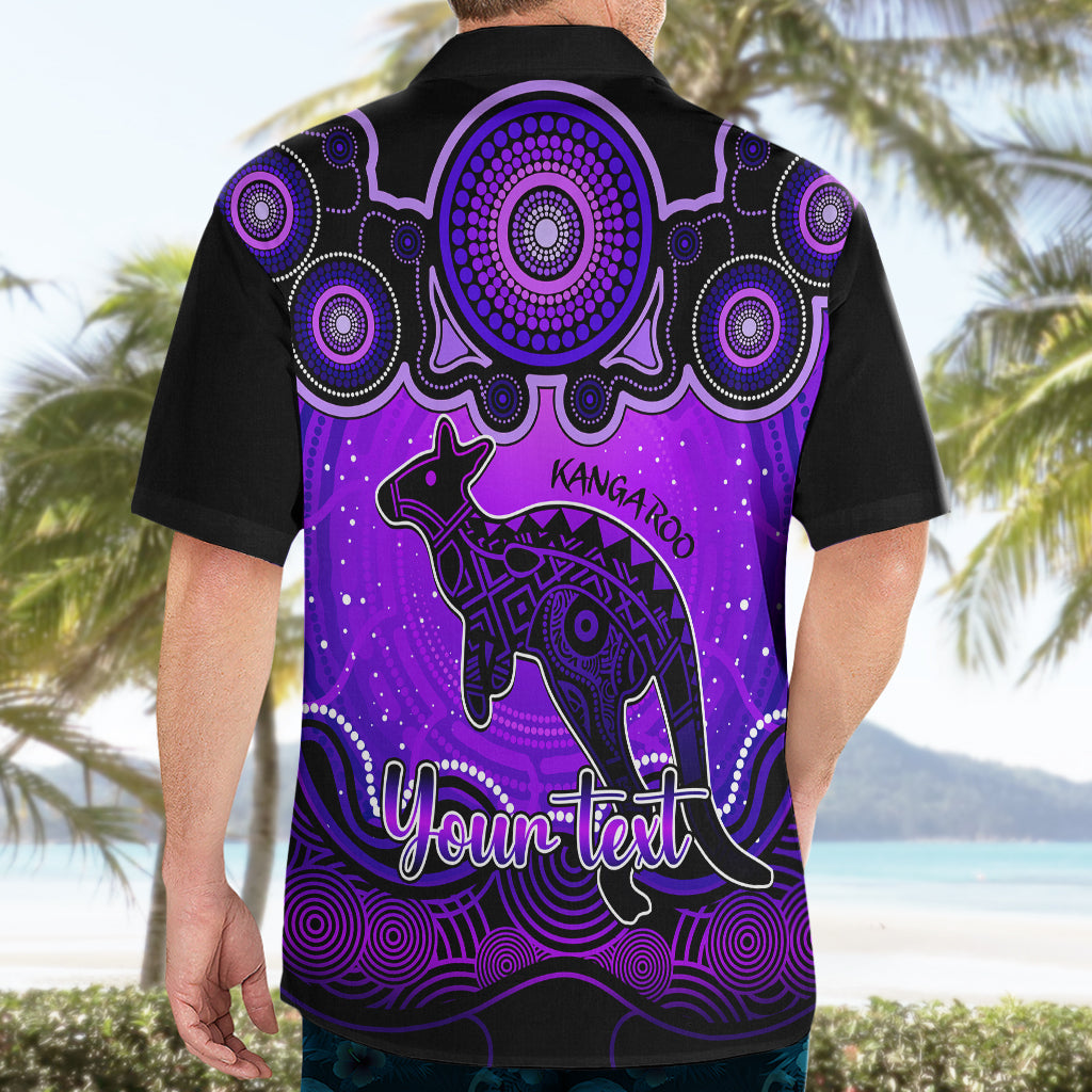 Personalised Australia Aries Kangaroo Zodiac Hawaiian Shirt Auz Astrology Aboriginal - Purple - Vibe Hoodie Shop