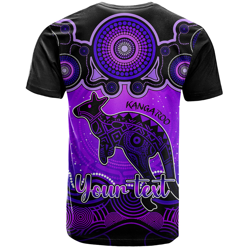 Personalised Australia Aries Kangaroo Zodiac T Shirt Auz Astrology Aboriginal - Purple LT9 - Vibe Hoodie Shop