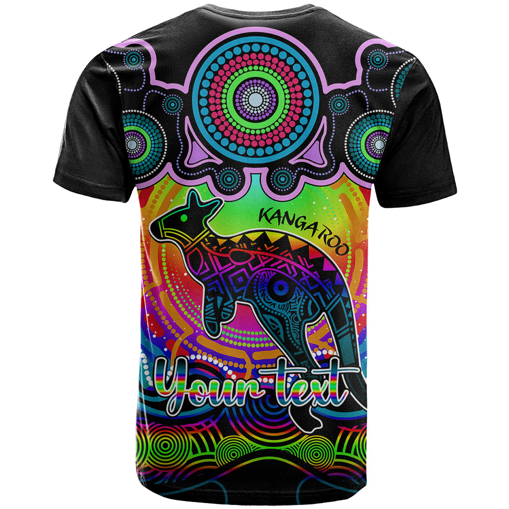 Personalised Australia Aries Kangaroo Zodiac T Shirt Auz Astrology Aboriginal - Rainbow LT9 - Vibe Hoodie Shop