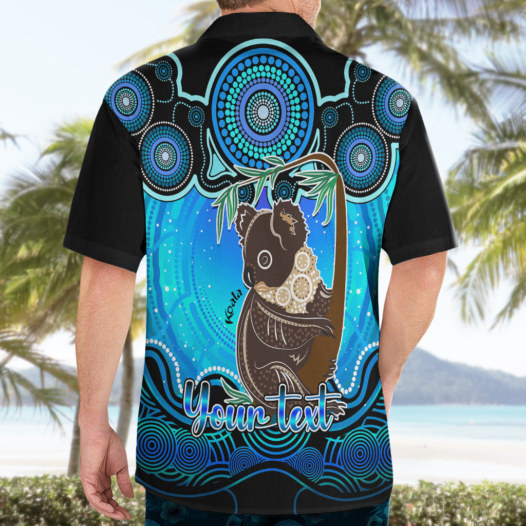 Personalised Australia Cancer Koala Zodiac Hawaiian Shirt Auz Astrology Aboriginal - Aqua - Vibe Hoodie Shop